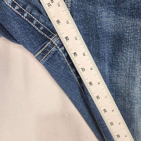 TK Axel Slim Boot Denim Jeans Men's 36 x 30 Western Ranch Preppy Distressed - Picture 5 of 10